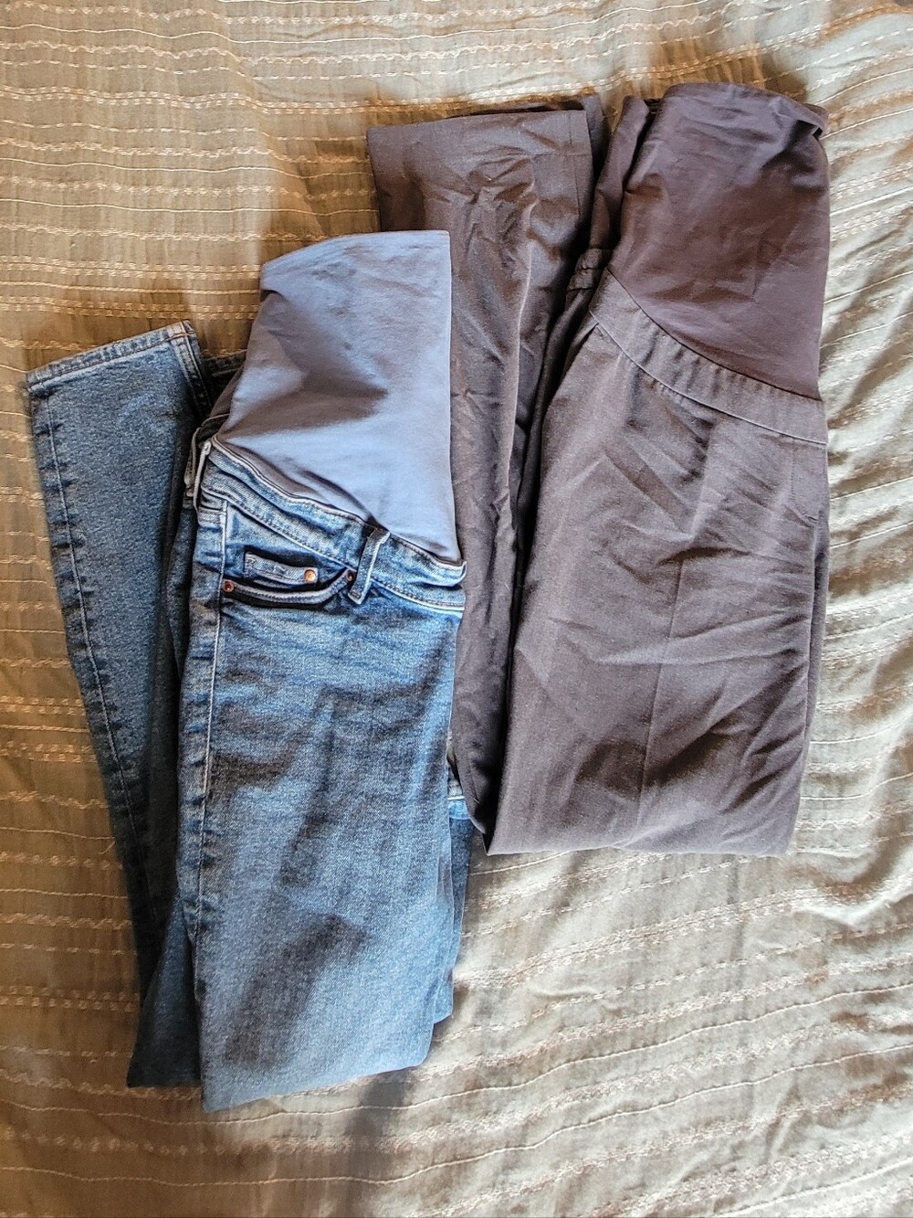 Women’s Maternity Jeans And Trouser in Dark Blue and Charcoal